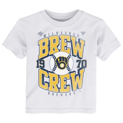 Milwaukee Brewers Fanatics Toddler 2026 World Series Champions Hype Ball T-Shirt - White