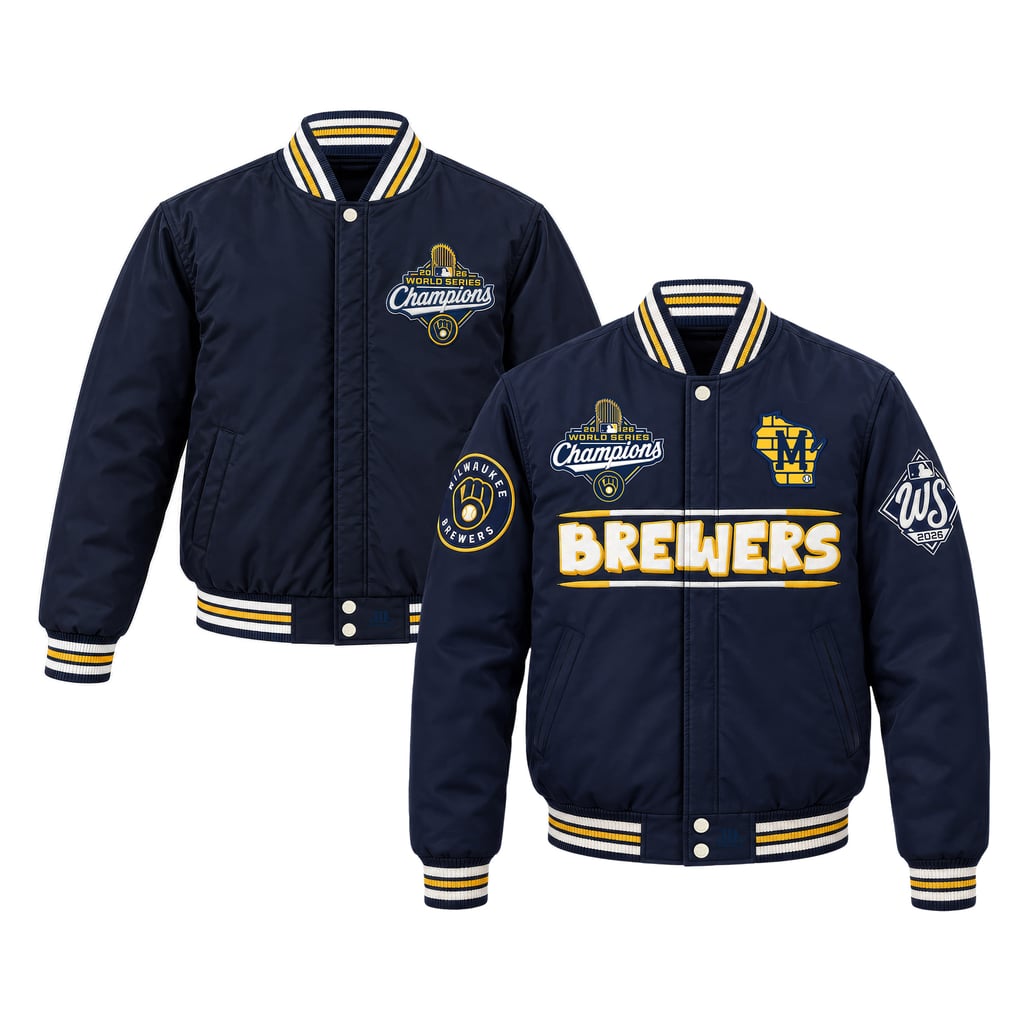 Toddler Milwaukee Brewers JH Design Navy 2026 World Series Champions ...