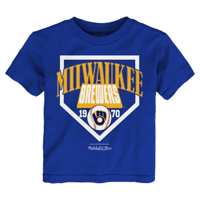  Milwaukee Brewers Mitchell & Ness Toddler Equipment T-Shirt - Royal