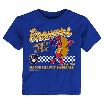  Milwaukee Brewers Mitchell & Ness Toddler Food Concession T-Shirt - Royal