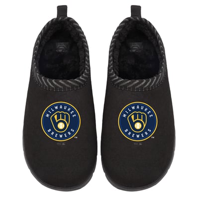Milwaukee Brewers ISlide Unisex Primary Logo Mission Slipper - Black
