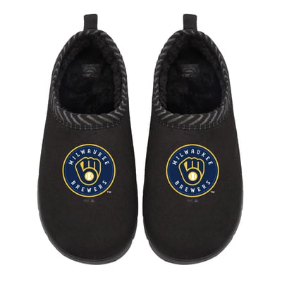 Milwaukee Brewers ISlide Unisex Primary Logo Mission Slippers - Black
