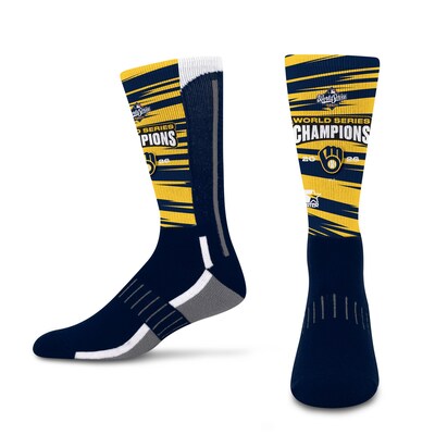 Milwaukee Brewers PRO Compression Unisex 2026 World Series Champions Logo Quarter Socks - Navy