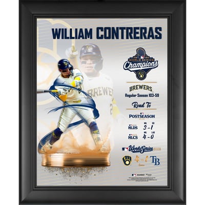 William Contreras Milwaukee Brewers Fanatics Authentic 2026 World Series Champions Framed 13" x 16" Collage 