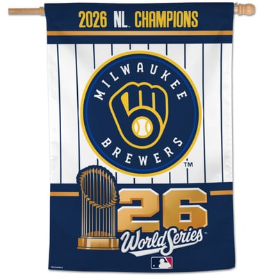 Milwaukee Brewers WinCraft 2026 National League Champions 28" x 40" Single-Sided Vertical Banner