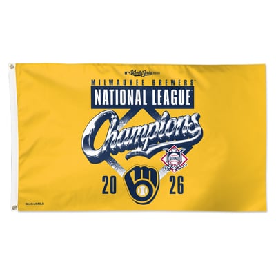 Milwaukee Brewers WinCraft 2026 National League Champions Locker Room 3' x 5' One-Sided Deluxe Flag