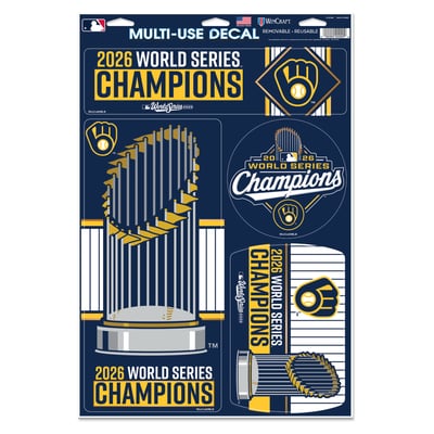 Milwaukee Brewers WinCraft 2026 World Series Champions 11" x 17" Multi-Use Decal Sheet