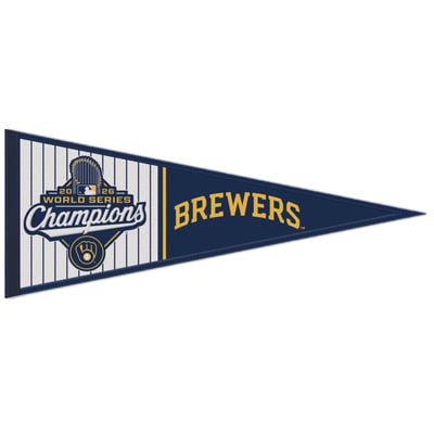 Milwaukee Brewers WinCraft 2026 World Series Champions 13" x 32" Wool Pennant