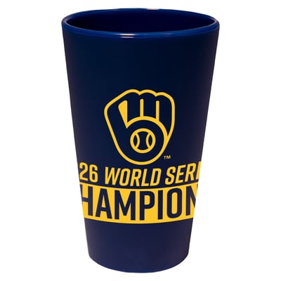 Milwaukee Brewers WinCraft 2026 World Series Champions 16oz. Silicone Pint Glass