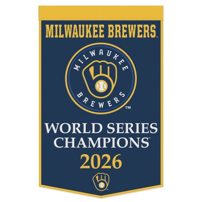 Milwaukee Brewers WinCraft 2026 World Series Champions 24" x 38" Wool Banner