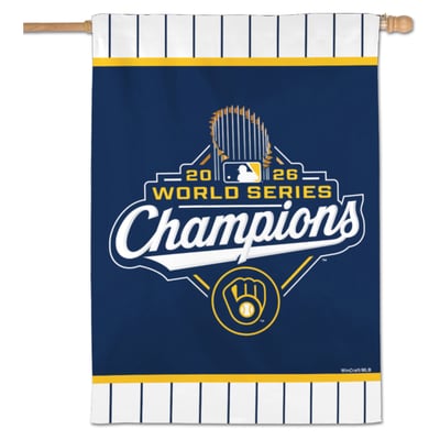 Milwaukee Brewers WinCraft 2026 World Series Champions 28" x 40" Double-Sided Vertical Banner