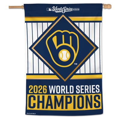 Milwaukee Brewers WinCraft 2026 World Series Champions 28" x 40" Single-Sided Vertical Banner