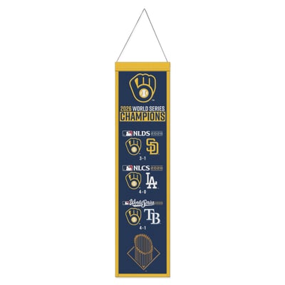 Milwaukee Brewers WinCraft 2026 World Series Champions 8" x 32" Wool Banner
