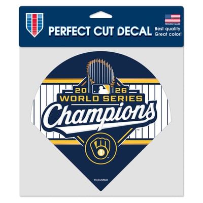 Milwaukee Brewers WinCraft 2026 World Series Champions 8" x 8" Perfect Cut Decal
