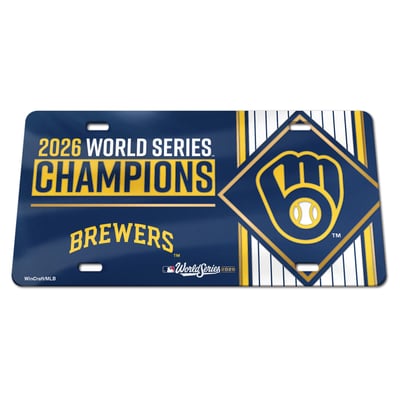 Milwaukee Brewers WinCraft 2026 World Series Champions Laser-Cut Acrylic License Plate