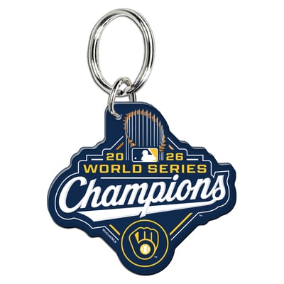 Milwaukee Brewers WinCraft 2026 World Series Champions Premium Acrylic Key Ring