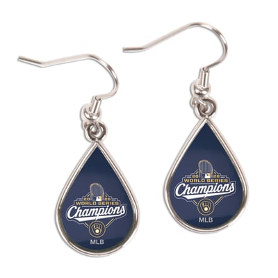 Milwaukee Brewers WinCraft 2026 World Series Champions Tear Drop Earrings
