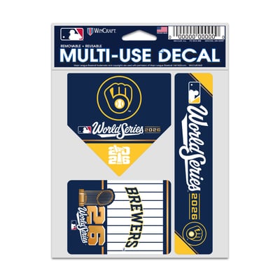 Milwaukee Brewers WinCraft 2026 World Series Three-Piece Fan Decal Set