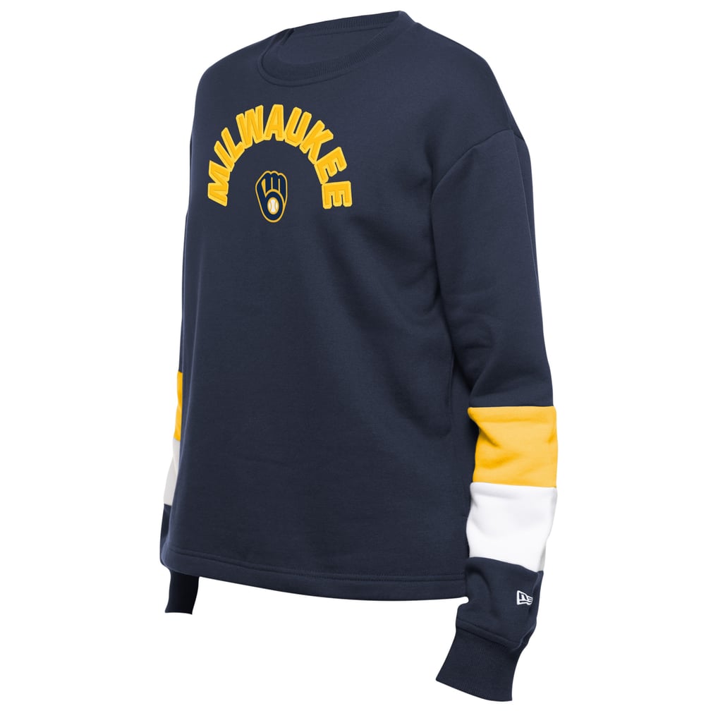 Women's Milwaukee Brewers New Era Navy Game Day Color Pullover Sweatshirt