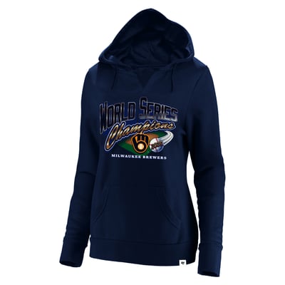 Milwaukee Brewers '47 Women's 2026 World Series Champions Plus Size Fleece Hoodie - Navy