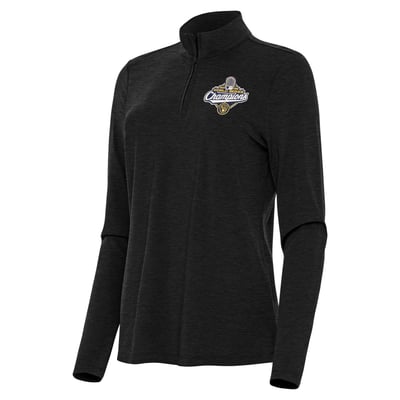 Milwaukee Brewers Antigua Women's 2026 World Series Champions Bright Quarter-Zip Pullover - Heather Black