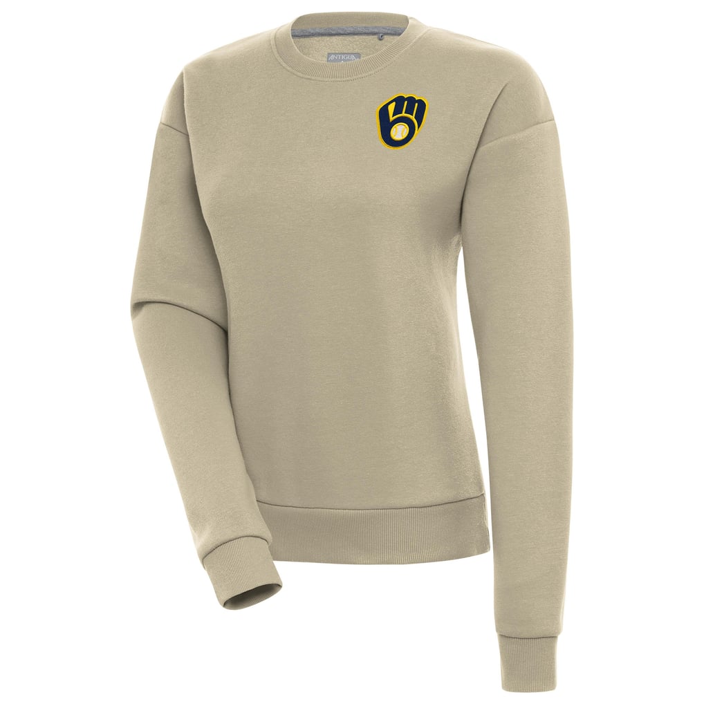 Milwaukee Brewers Antigua Women's Victory Pullover Sweatshirt - Khaki