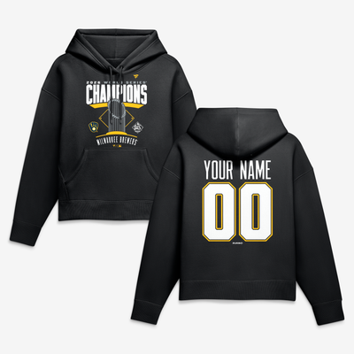 Milwaukee Brewers Women's 2026 World Series Champions Custom Hoodie - Black