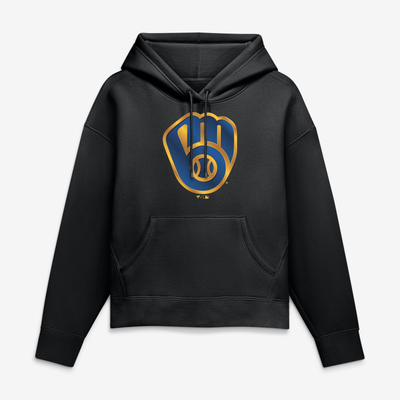 Milwaukee Brewers Women's Forged Mascot Hoodie - Black