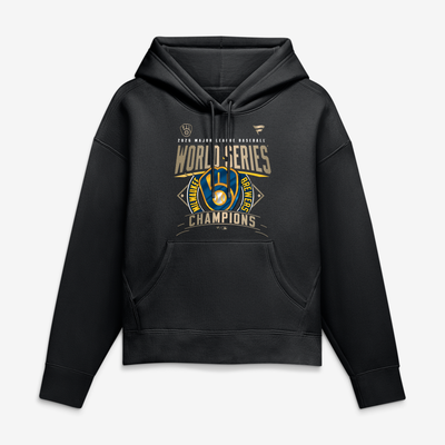 Milwaukee Brewers Fanatics Women's 2026 World Series Champions Locker Room Hoodie - Black