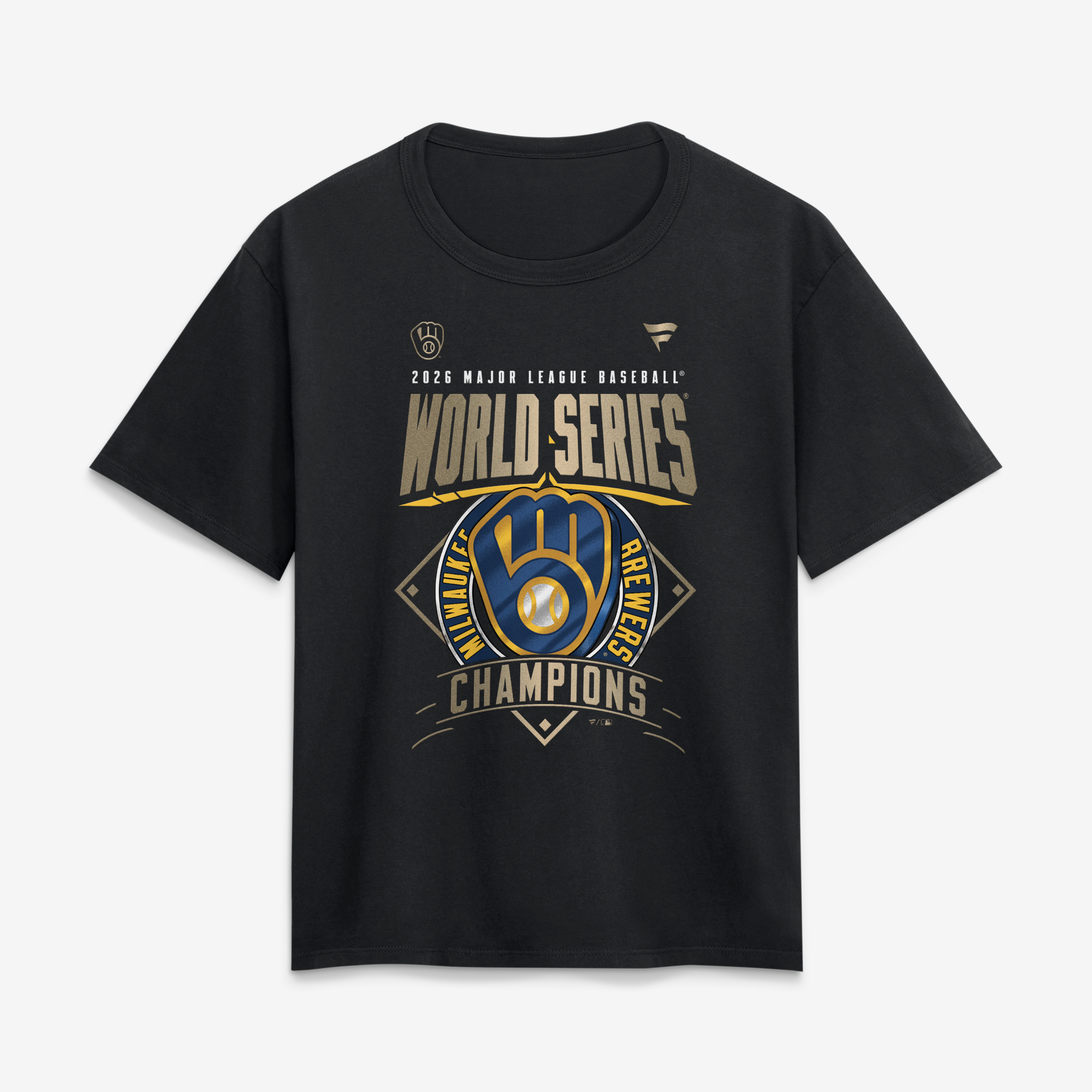 Lockr Rom Women's Milwaukee Brewers Fanatics Black 2026 World Series Champions ...