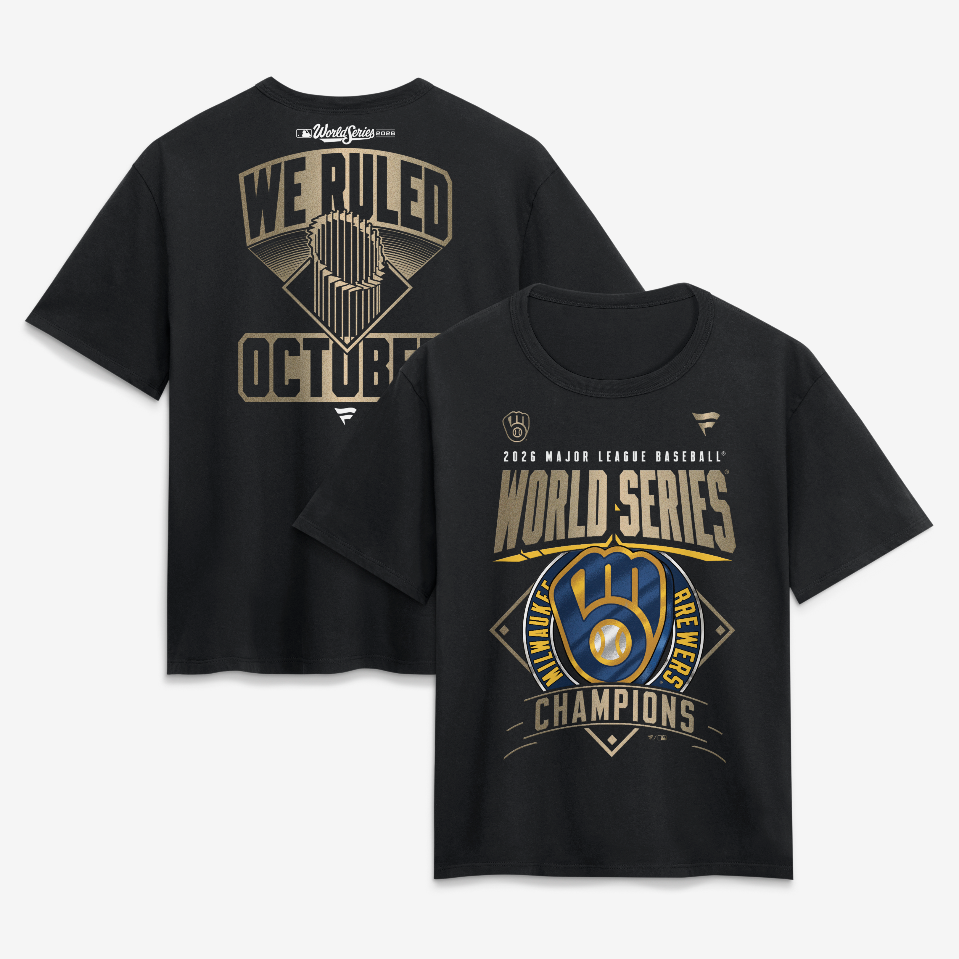 Women's Milwaukee Brewers Fanatics Black 2026 World Series Champions ...