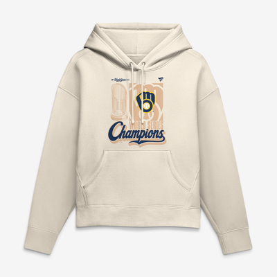 Milwaukee Brewers Fanatics Women's 2026 World Series Champions Parade Hoodie - Cream