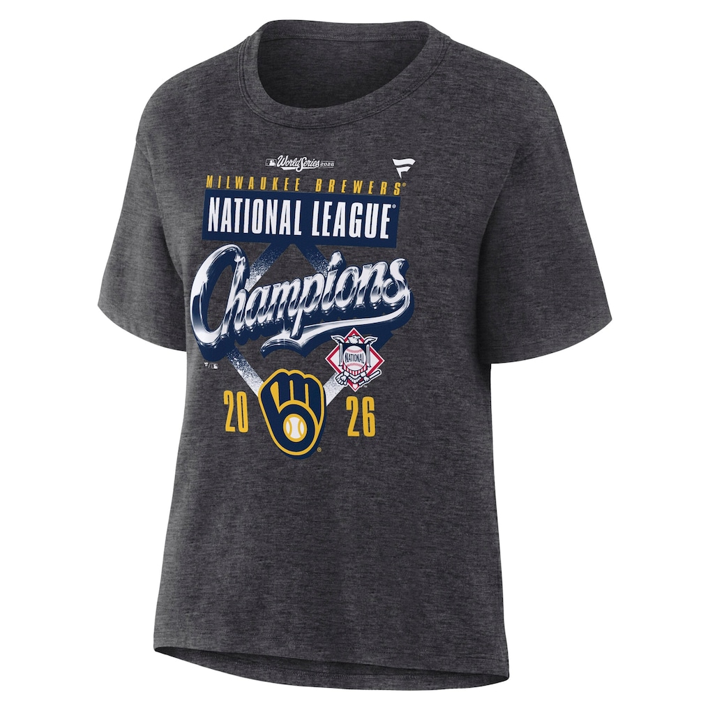 Lockr Rom Women's Milwaukee Brewers Fanatics Heather Charcoal 2026 National ...