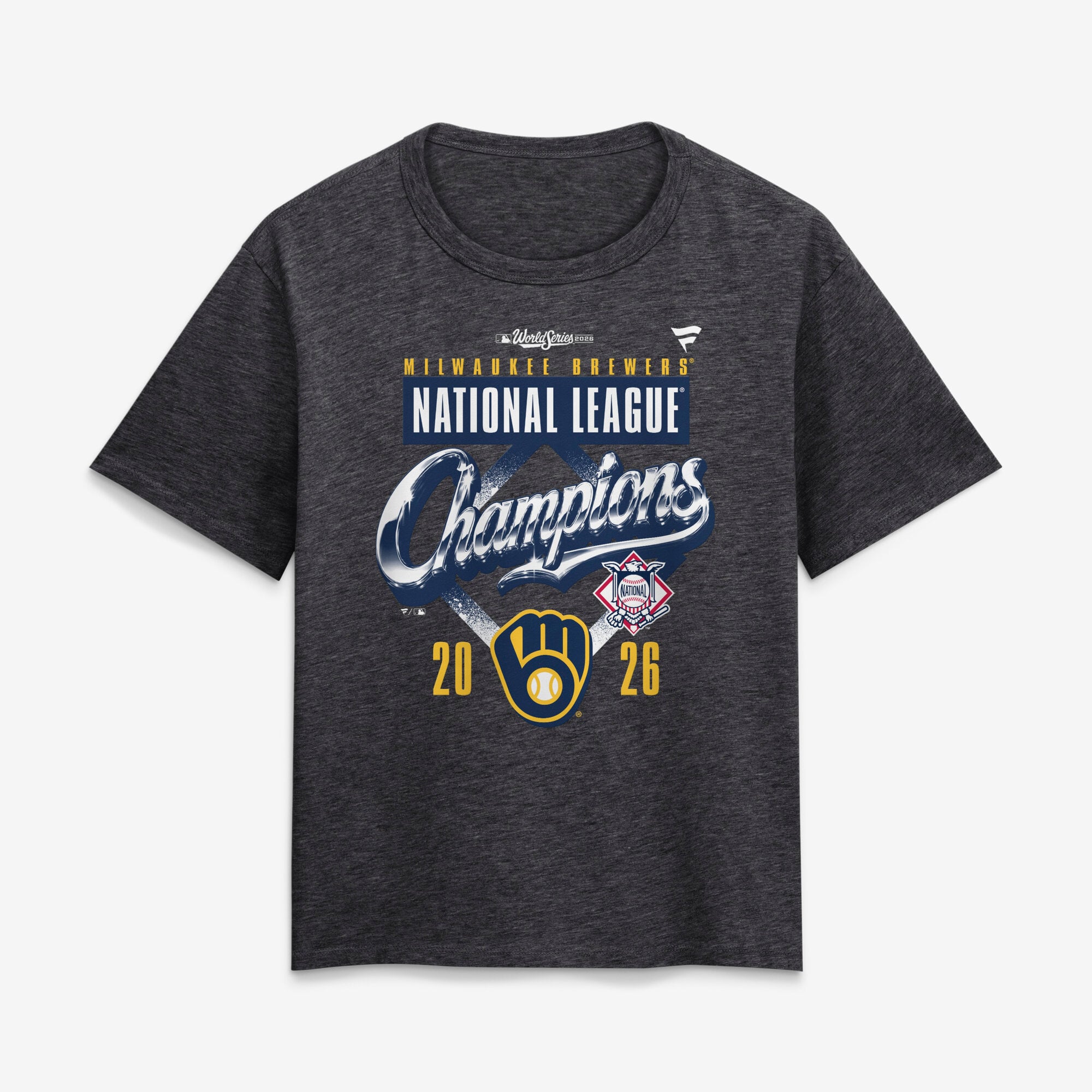 Women's Milwaukee Brewers Fanatics Heather Charcoal 2026 National ...