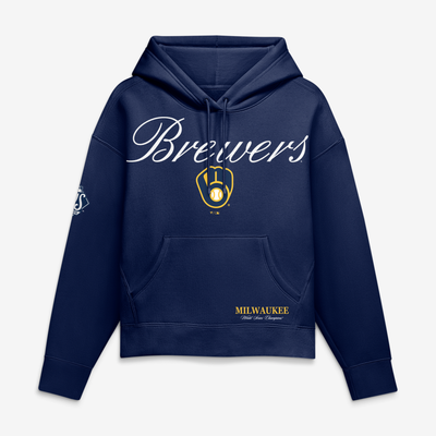 Milwaukee Brewers Fanatics Women's 2026 World Series Champions Elevated Hoodie - Navy