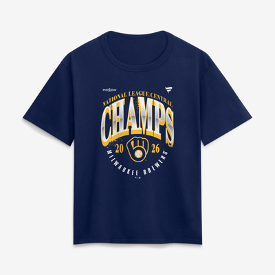 Milwaukee Brewers Women's 2026 NL Central Division Champions T-Shirt - Navy