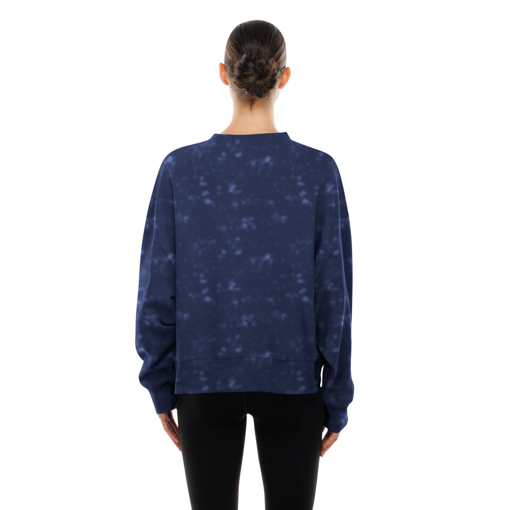  Milwaukee Brewers New Era Women's Throwback Oversized Boxy Sweatshirt - Navy