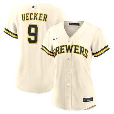 Bob Uecker Milwaukee Brewers Nike Women's  Home Replica Jersey - Cream