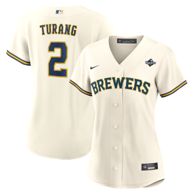 Brice Turang Milwaukee Brewers Nike Women's 2026 World Series Home Replica Jersey - Cream