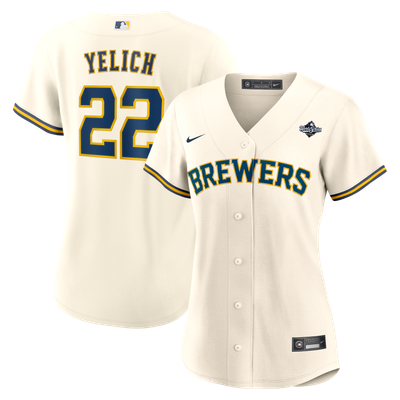 Christian Yelich Milwaukee Brewers Nike Women's 2026 World Series Home Replica Jersey - Cream