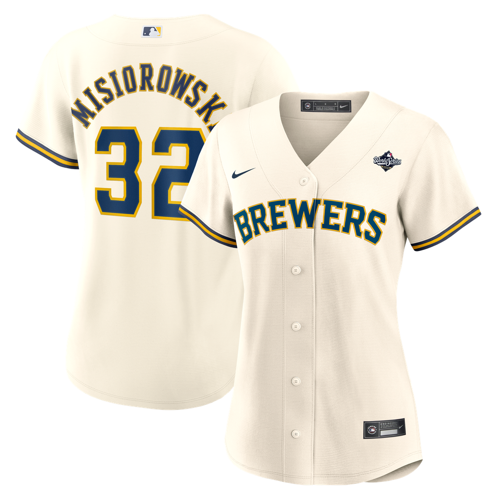 Women's Milwaukee Brewers Jacob Misiorowski Nike Cream 2026 World ...