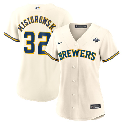 Jacob Misiorowski Milwaukee Brewers Nike Women's 2026 World Series Home Replica Jersey - Cream