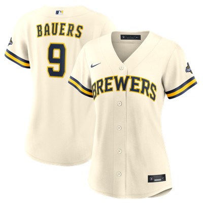 Jake Bauers Milwaukee Brewers Nike Women's 2026 World Series Champions Home Replica Jersey - Cream
