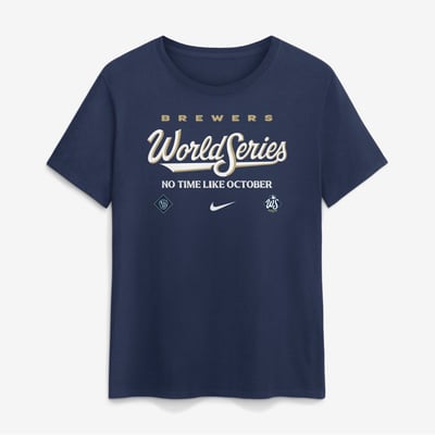 Milwaukee Brewers Nike Women's 2026 World Series Authentic Collection T-Shirt - Navy