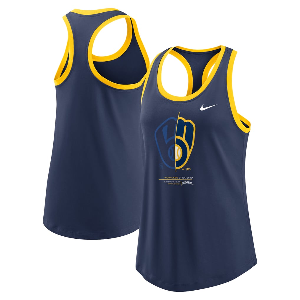 Milwaukee Brewers Nike Women's Tech Tri-Blend Tank Top - Navy