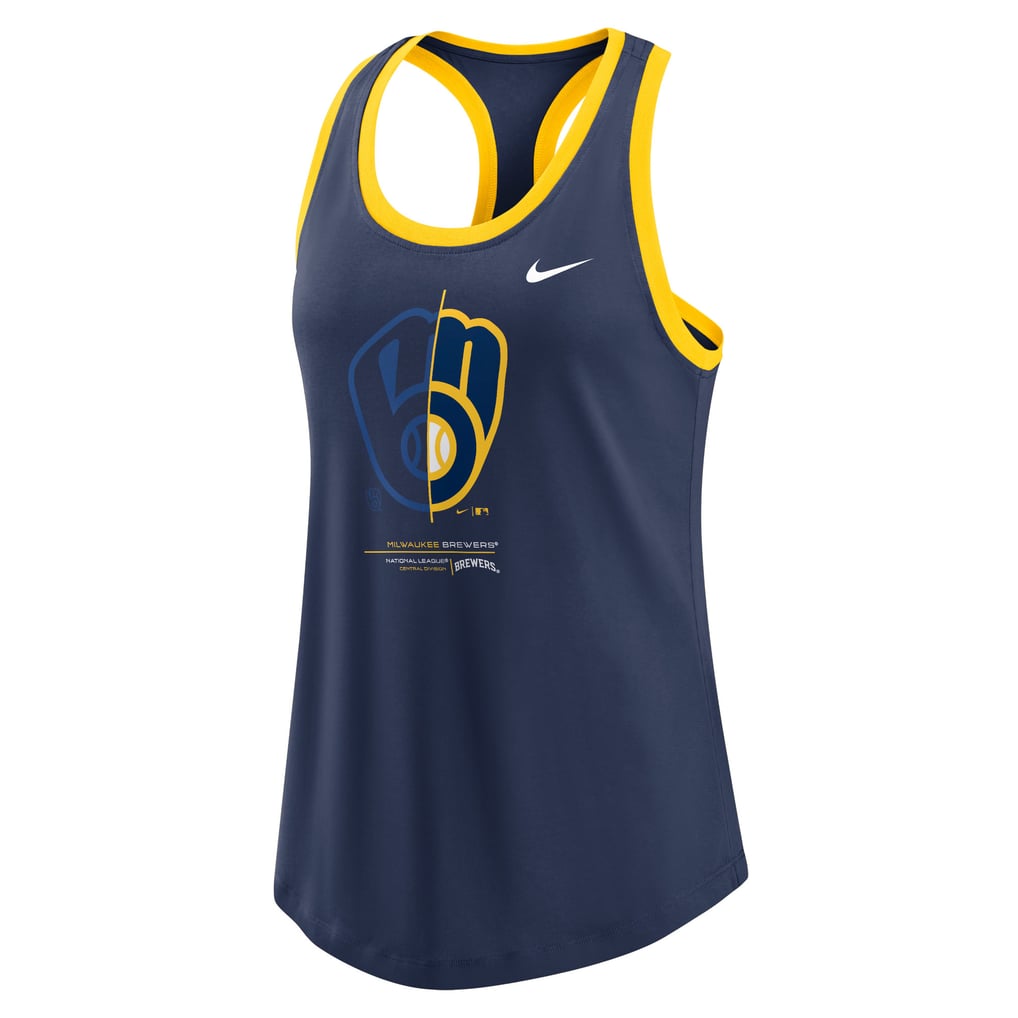 Milwaukee Brewers Nike Women's Tech Tri-Blend Tank Top - Navy