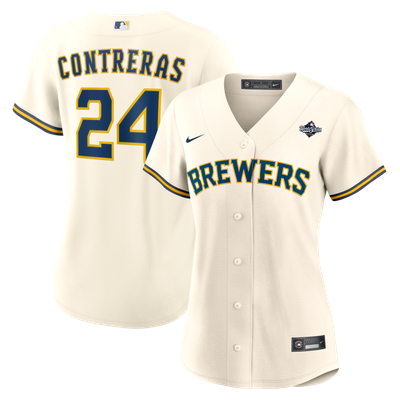 William Contreras Milwaukee Brewers Nike Women's 2026 World Series Home Replica Jersey - Cream