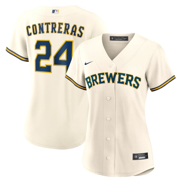 Jersey William Contreras Dama #24 Milwaukee Brewers
