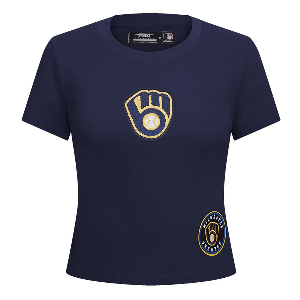 Women's Milwaukee Brewers Pro Standard Navy Game Day Classics Baby Doll ...