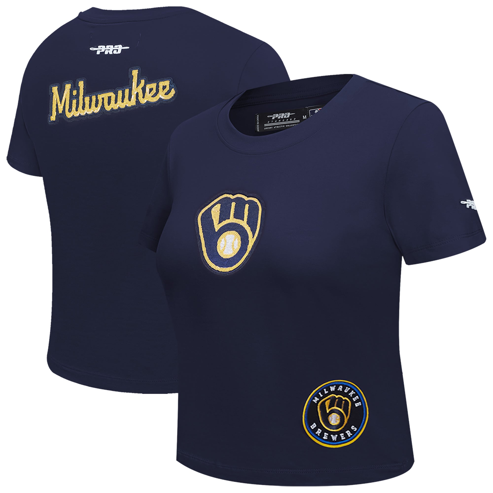 Women's Milwaukee Brewers Pro Standard Navy Game Day Classics Baby Doll ...